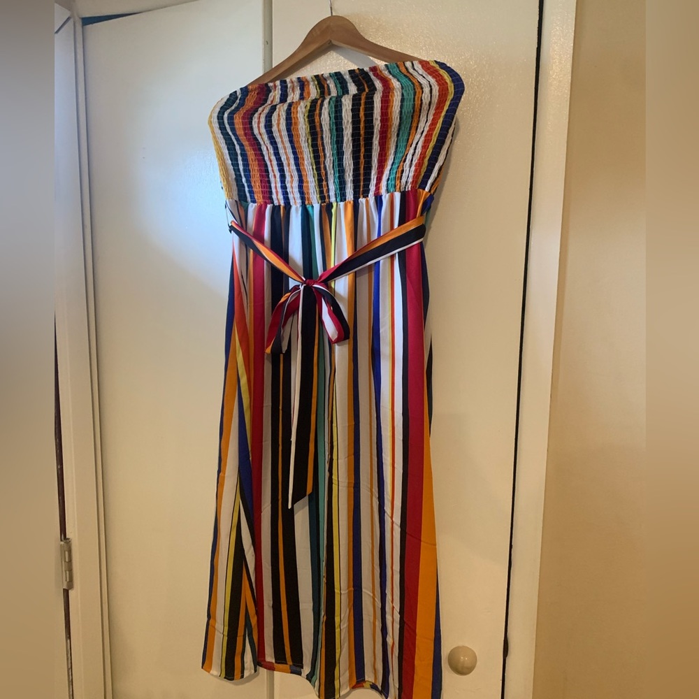 Women’s Multicolor Tube Dress with belt